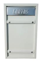 Caixa correio carta portão correspondência chapa aço( grande)branca grade/ embutir em parede/ muro Caixa correio carta portão correspondência chapa aço( grande)branca grade/ embutir em parede/ muro