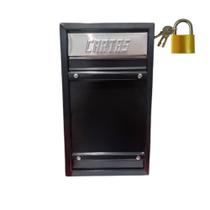 Caixa Correio Carta Portão Grade/embutir(grande) PRETA C/cadeado Caixa Correio Carta Portão Grade/embutir(grande) PRETA C/cadeado