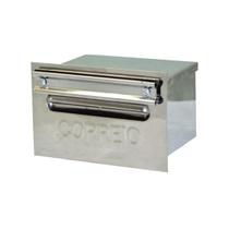 Caixa Correio Cartas Envelope Inox Para Grade 15x21x12cm Caixa Correio Cartas Envelope Inox Para Grade 15x21x12cm