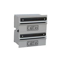 Caixa Correio Condomínio Detrás Para Grade Cinza 2 Módulos Caixa Correio Condomínio Detrás Para Grade Cinza 2 Módulos