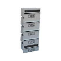 Caixa Correio Condomínio Detrás Para Grade Cinza 5 Módulos