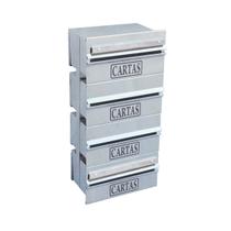 Caixa Correio Condomínio Detrás Para Grade Inox 4 Módulos Caixa Correio Condomínio Detrás Para Grade Inox 4 Módulos