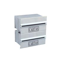 Caixa Correio Condomínio Detrás Para Muro Inox 2 Módulos Caixa Correio Condomínio Detrás Para Muro Inox 2 Módulos