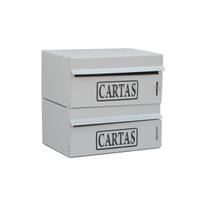 Caixa Correio Condomínio Frontal Para Muro Cinza 2 Módulos Caixa Correio Condomínio Frontal Para Muro Cinza 2 Módulos