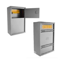 Caixa Correio Correspondencia Para Grade Embutir Cinza 35X23 Caixa Correio Correspondencia Para Grade Embutir Cinza 35X23