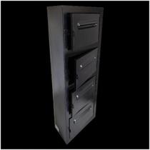 Caixa Correio Frontal Chapa Aço Preta E Cadeado 4 Módulos Caixa Correio Frontal Chapa Aço Preta E Cadeado 4 Módulos