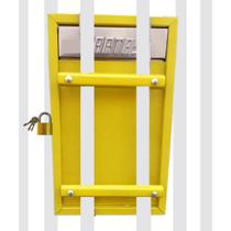 Caixa correio GRANDE com Cadeado 2 chaves chapa Aço 4 parafusos 2 grades de fixação cor Amarela Caixa correio GRANDE com Cadeado 2 chaves chapa Aço 4 parafusos 2 grades de fixação cor Amarela