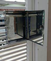 Caixa Correio Inox 304 Grade 30cm X 25cm Abertura Traseira