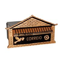 Caixa Correio Jornal Plastico 25x36x16 Para Grade - Fuzil