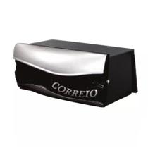 Caixa Correio Muroembutir Preto Moderna Sofisticada 30x25x12 Caixa Correio Muroembutir Preto Moderna Sofisticada 30x25x12