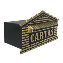 Caixa Correio Ouro Correspondência Tijolinho Grade Muro