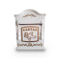 Caixa Correio Pvc Branco/ouro N26p Grade Ou Embutir Caixa Correio Pvc Branco/ouro N26p Grade Ou Embutir