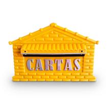Caixa Correio Pvc Colonial Amarela Grade Ou Embutir N04 - REAL CAIXAS Caixa Correio Pvc Colonial Amarela Grade Ou Embutir N04 - REAL CAIXAS