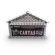 Caixa Correio Pvc Colonial Preto/prata Embutir N08p Caixa Correio Pvc Colonial Preto/prata Embutir N08p