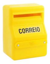 Caixa Correio Pvc De Grade Nacional 26x19x15 Amarela Lemeus