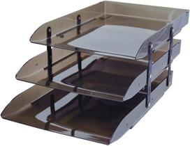 Caixa Correspondência Articulável Bandejas Tripla Fume - Dello Caixa Correspondência Articulável Bandejas Tripla Fume - Dello