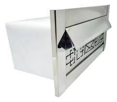Caixa Correspondência De Correio Para Muro Em Inox 35x17cm Prateado Caixa Correspondência De Correio Para Muro Em Inox 35x17cm Prateado