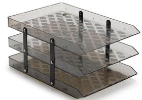 Caixa Correspondência Tripla Fixa Fumê Waleu Caixa Correspondência Tripla Fixa Fumê Waleu