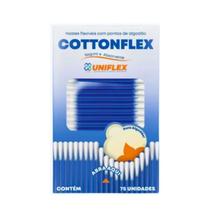 Caixa Cotonete Hastes Flexíveis Algodão 75Un - COTTONFLEX