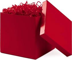 Caixa Cubo 20 x 20 x 20 cm - Vermelho - Ideal para Presentes e Armazenamento