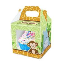 Caixa Cupcake Bem Vindo a Selva - Safari c/ 8 unid