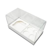 Caixa Cupcake com 4 Brigadeiros (17x9x8cm) Branco - 5 unidades - Assk - Rizzo