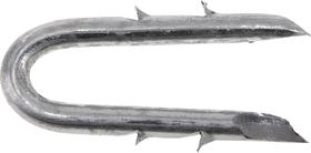 Caixa de 2,8 kg galvanizada Fas-n-Tite Fas-n-Tite com farpa dupla da Fence Staples Caixa de 2,8 kg galvanizada Fas-n-Tite Fas-n-Tite com farpa dupla da Fence Staples