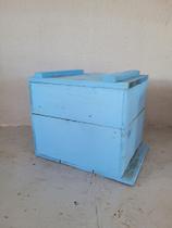caixa de abelha, com caixa, sobre caixa, caixilhos e tampa