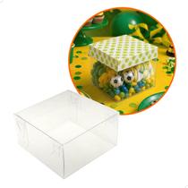 Caixa de Acetato com Base Estampa Futebol Brasil (6x6x4cm) Kit 75un Embalagem de Plástico Transparente Caixa de Acetato com Base Estampa Futebol Brasil (6x6x4cm) Kit 75un Embalagem de Plástico Transparente