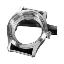 Caixa De Aço Inoxidável Escovado Com Vidro Arqueado De 36 39mm Vidro De Safira 20ATM Compatível Com