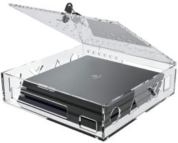 Caixa de Acrílico com Trava Skywin para Consoles PlayStation PS4