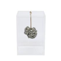 Caixa de Acrílico Decorativa Com Pedra Pirita P Caixa de Acrílico Decorativa Com Pedra Pirita P