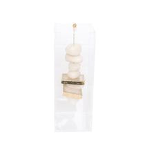 Caixa de Acrílico Decorativa Com Pedras Quartzo Branco Banhada a Ouro 18K - G