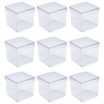 Caixa De Acrílico Transparente 4cm Resistente 100 Unidades