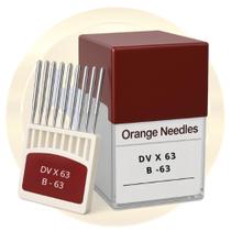 Caixa De Agulha para Galoneira DVx63 ORANGE Agulhas para Galoneira DVx63 100 UNI