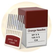 Caixa de agulhas para Caseadeira e Reta, Cabo Grosso DPx5 ORANGE - 100 uni