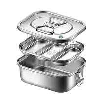 Caixa De Almoço Bento De Aço Inoxidável De Dupla Camada, Portátil E Isolada Para Armazenamento De Caixa De Almoço Bento De Aço Inoxidável De Dupla Camada, Portátil E Isolada Para Armazenamento De