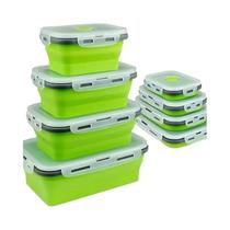 Caixa De Almoço Colapsável Em Silicone Livre De BPA, Pacote Com 4, Recipientes De Armazenamento De Caixa De Almoço Colapsável Em Silicone Livre De BPA, Pacote Com 4, Recipientes De Armazenamento De