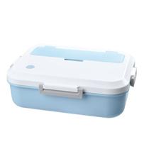Caixa de Almoço com Aquecimento para Microondas - Suporte para Celular - Lancheira para Escola, Trabalho e Piquenique (Azul)