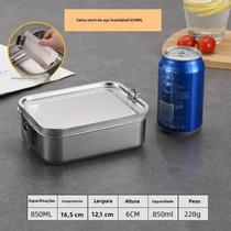 Caixa De Almoço De Aço Inoxidável Com Fecho, Recipientes Metálicos Para Armazenamento De Alimentos Caixa De Almoço De Aço Inoxidável Com Fecho, Recipientes Metálicos Para Armazenamento De Alimentos