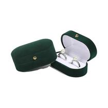 Caixa de Anel de Veludo para Casamento e Noivado - Suporte para Anéis Duplos