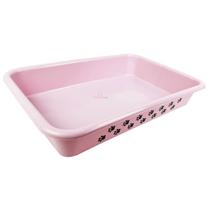 Caixa de Areia 6 Litros Gato Necessidades Pet Plástica Banheiro Rosa - AMZ