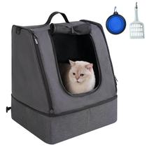 Caixa de areia de viagem portátil para gatos apollo walker preta