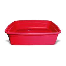 Caixa de Areia Furba Bacia Banho Para Gatos Pets Vermelho