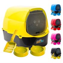 Caixa de Areia Gatos Extra Grande Banheiro Pet Fechado Kit Sanitário Bandeja Higiênica Furba Sandbox Caixa de Areia Gatos Extra Grande Banheiro Pet Fechado Kit Sanitário Bandeja Higiênica Furba Sandbox