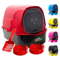 Caixa de Areia Gatos Extra Grande Banheiro Pet Fechado Kit Sanitário Bandeja Higiênica Furba Sandbox Caixa de Areia Gatos Extra Grande Banheiro Pet Fechado Kit Sanitário Bandeja Higiênica Furba Sandbox