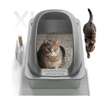 Caixa de Areia para Gato Fechada Furba Grande 20L Inox Newpet Higiênica e Fácil de Limpar