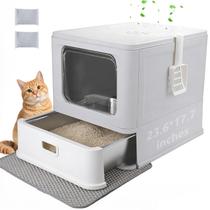 Caixa de Areia para Gato GOYJOY Dobrável de Aço Inoxidável Grande