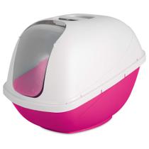 Caixa de Areia para Gato Petmate Básica com Tampa Grande Rosa e Branca Caixa de Areia para Gato Petmate Básica com Tampa Grande Rosa e Branca