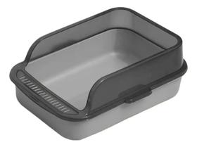 Caixa De Areia Para Gatos Com Tampa Preta Higiênica Fácil Limpeza Banheiro Para Gato Tamanho Pequeno Caixa De Areia Para Gatos Com Tampa Preta Higiênica Fácil Limpeza Banheiro Para Gato Tamanho Pequeno